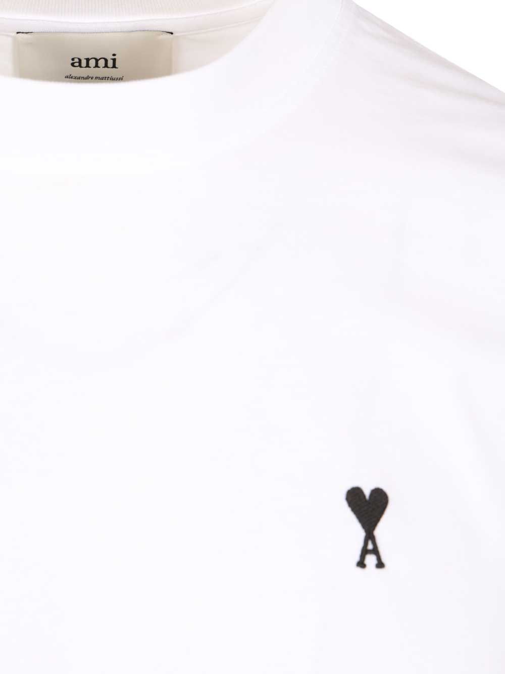 Ami Quota -Contrasted Adc Tshirt Light Cotton Jersey T-Shirt - White | 9aed389d6f10b032499dbd5f8dcc7038b98a3261