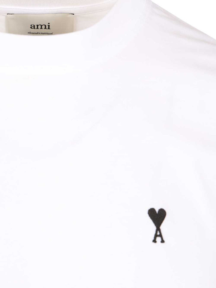 Ami Quota -Contrasted Adc Tshirt Light Cotton Jersey T-Shirt - White | 9aed389d6f10b032499dbd5f8dcc7038b98a3261