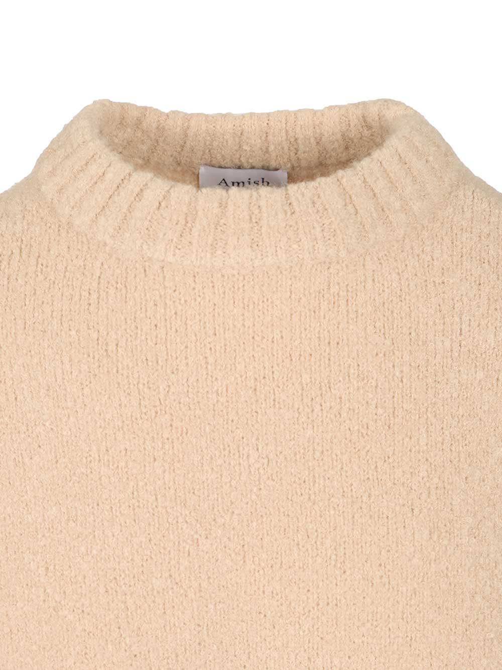 Amish Maglione In Misto Lana Bouclé Knitwear - Beige | 19b7adfda988bdef8a3d25f1d035146b31cdd1a7