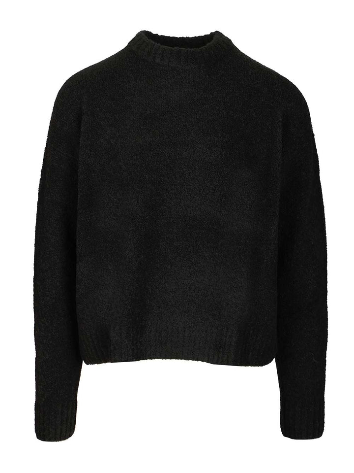 Amish Maglione In Misto Lana Bouclé Knitwear - Black | e96739b7acd72ab114849c840a2979e134cb15c8