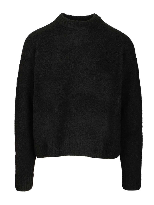 Maglione In Misto Lana Bouclé Knitwear Black