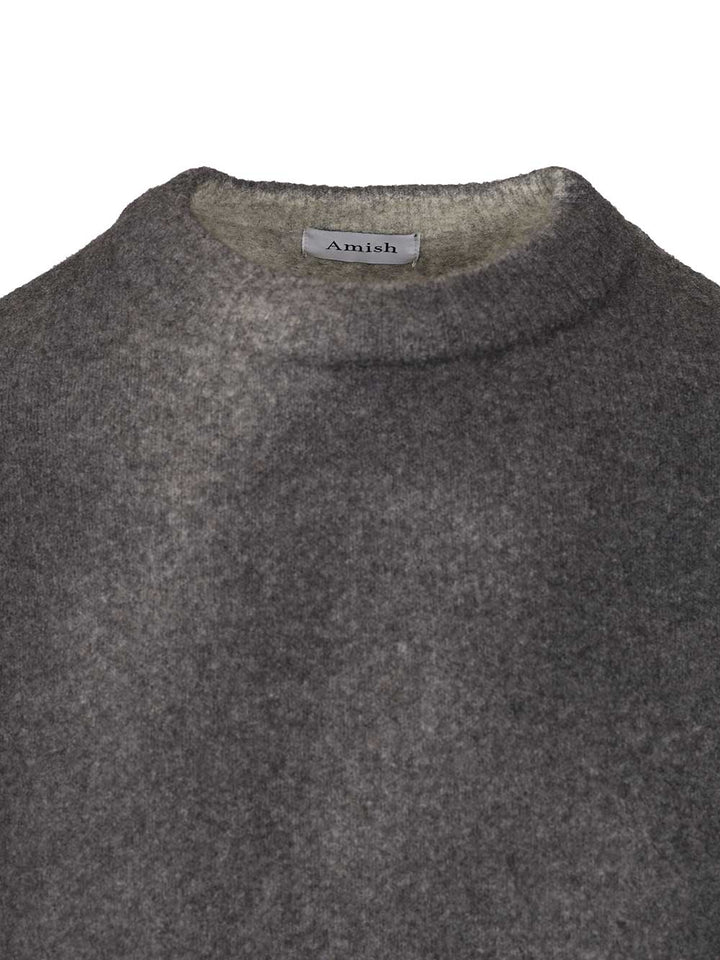 Amish Crew Neck Sweater Knitwear - Grey | b90ec39c546c573b0b494550f30cb50f44003f46