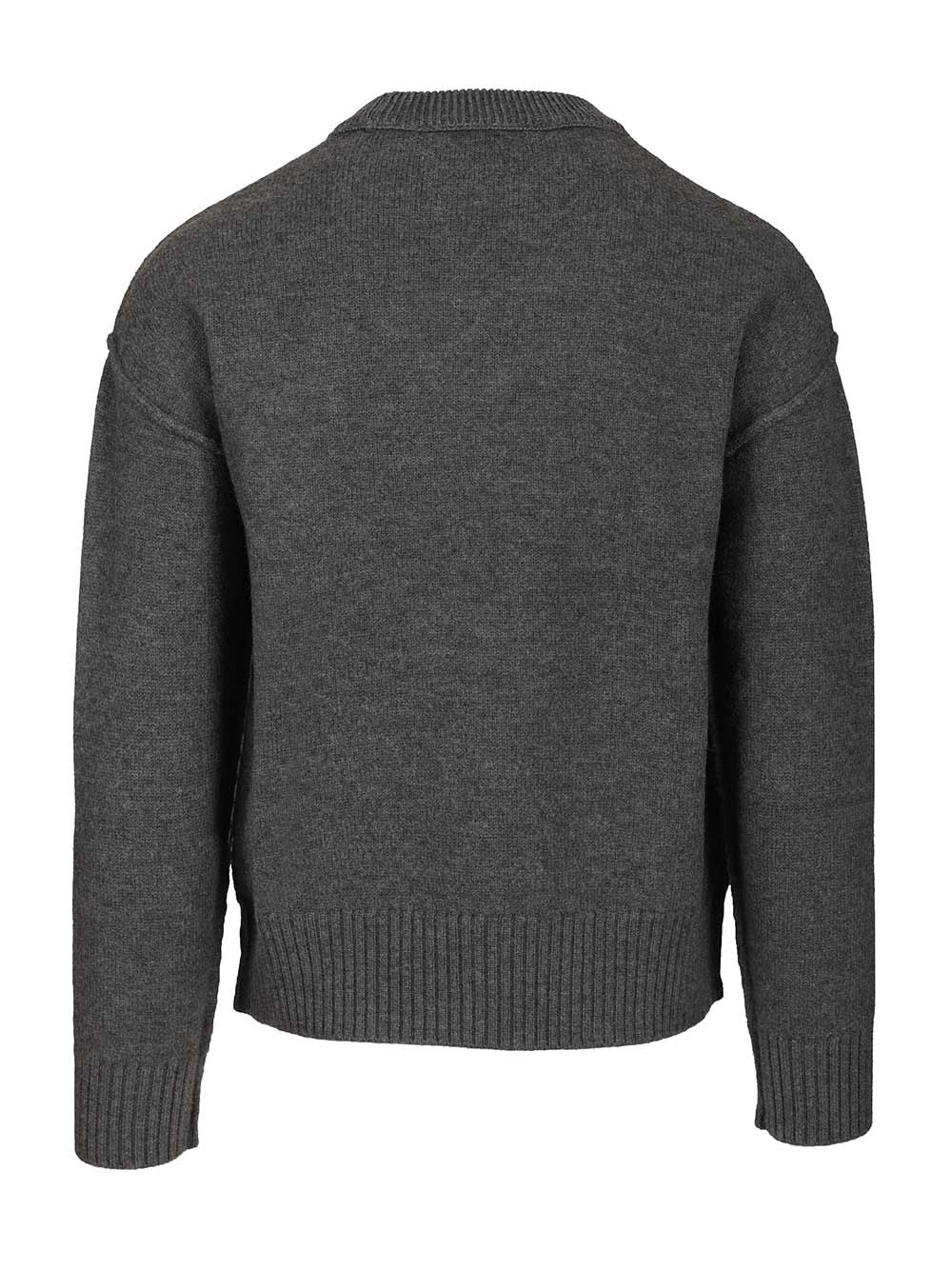 Ami Ami De Coeur Sweater Knitwear - Grey | 70f8f1f36a1b6c1122c6394ff15534b7af183a87