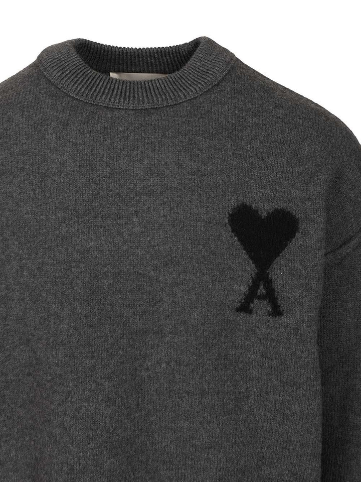 Ami Ami De Coeur Sweater Knitwear - Grey | aac29cdc37f140806aa4d11e99c7291f3a04a728