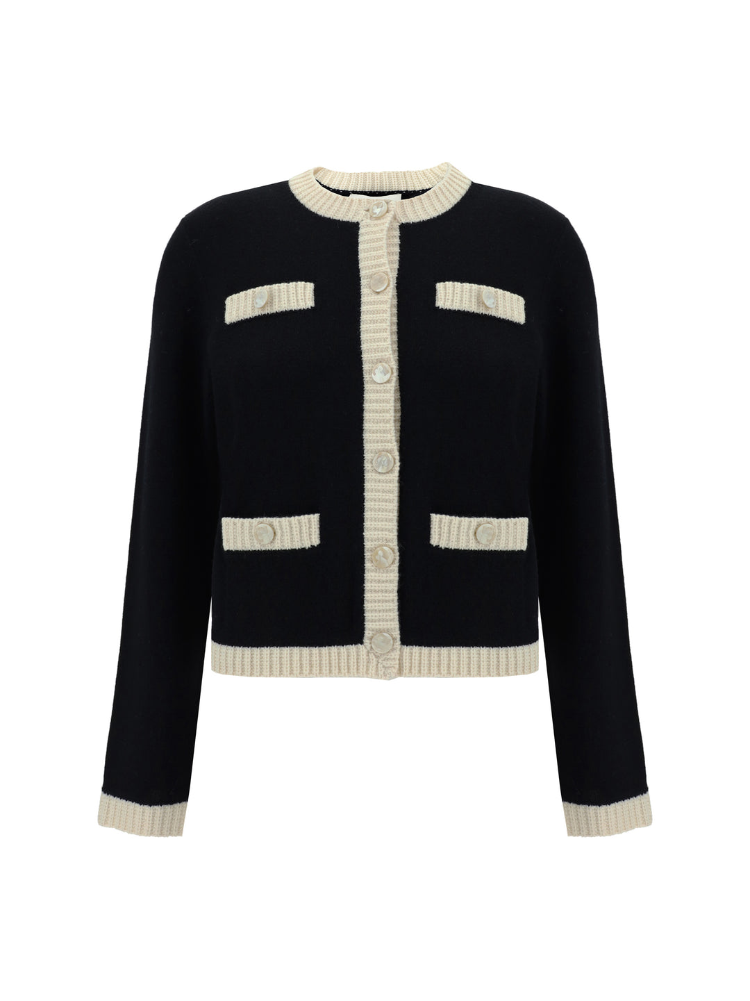 KENDRA CHUNKY WOOL TRIM CARDIGAN