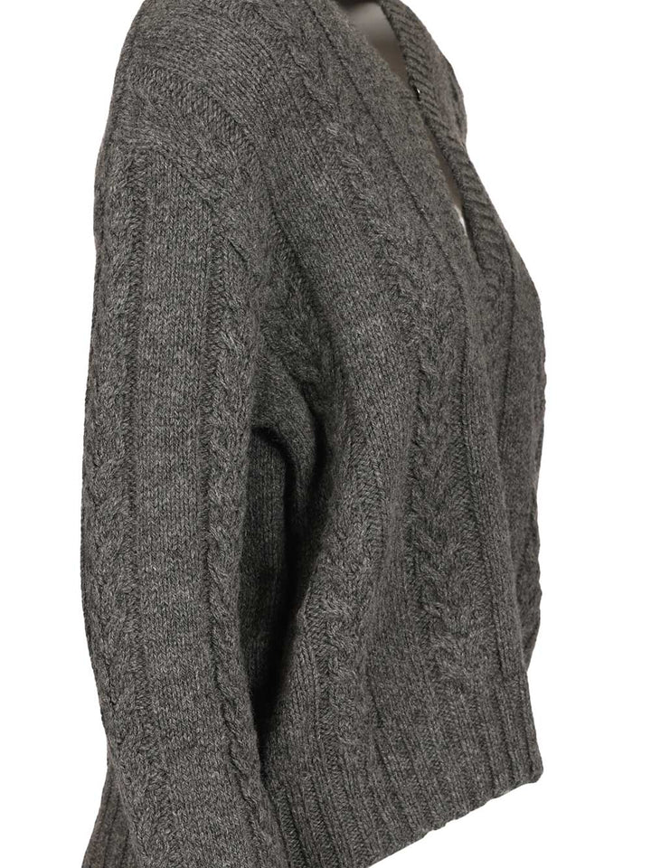 Loewe Mouliné Wool Sweater Knitwear - Grey | 6c7d7e170e0856b5c28209bf58df64db84b7e03f