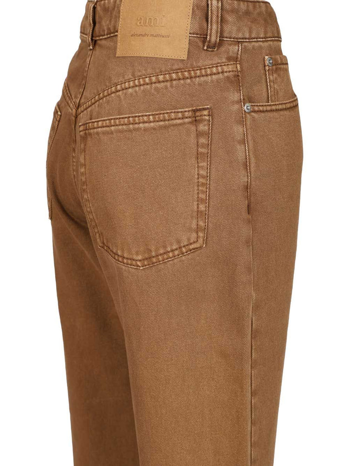 Ami Loose-Fitting Jeans Trousers - Brown | efe402cffac948eb57a59eb1007a0cbc5bf9b956