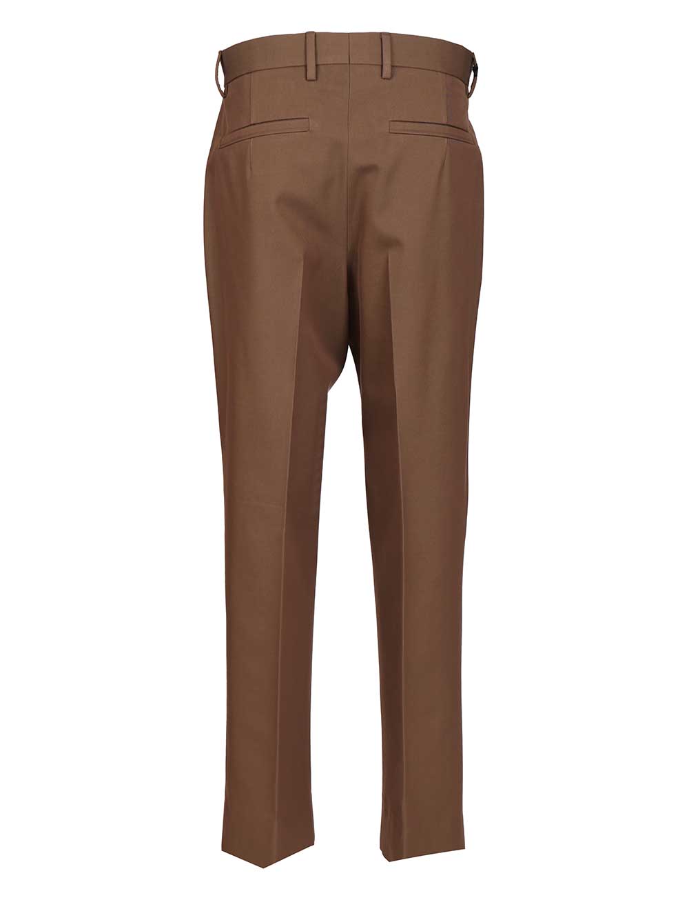 Ermenegildo Zegna Dark Foliage Cotton And Wool Trousers - Brown | 8e0e15516786748c166230179dc415c6676ce986