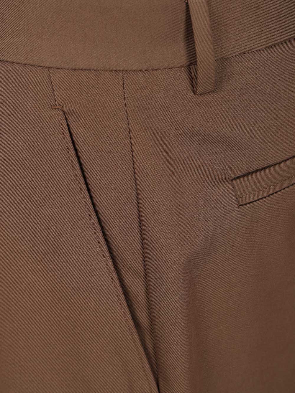 Ermenegildo Zegna Dark Foliage Cotton And Wool Trousers - Brown | 396d4064cac0501ea7b46c957172fa1d20d6ea32