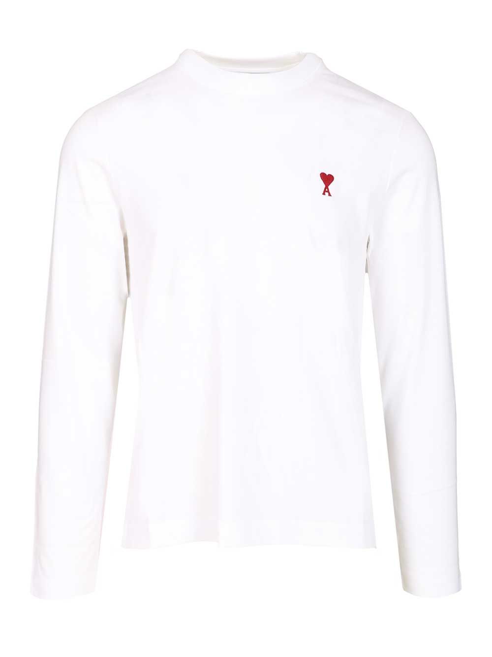 Ami Long-Sleeved T-Shirt - White | fbb95ff51412a9f37f3deabe04b1ea036658aef2