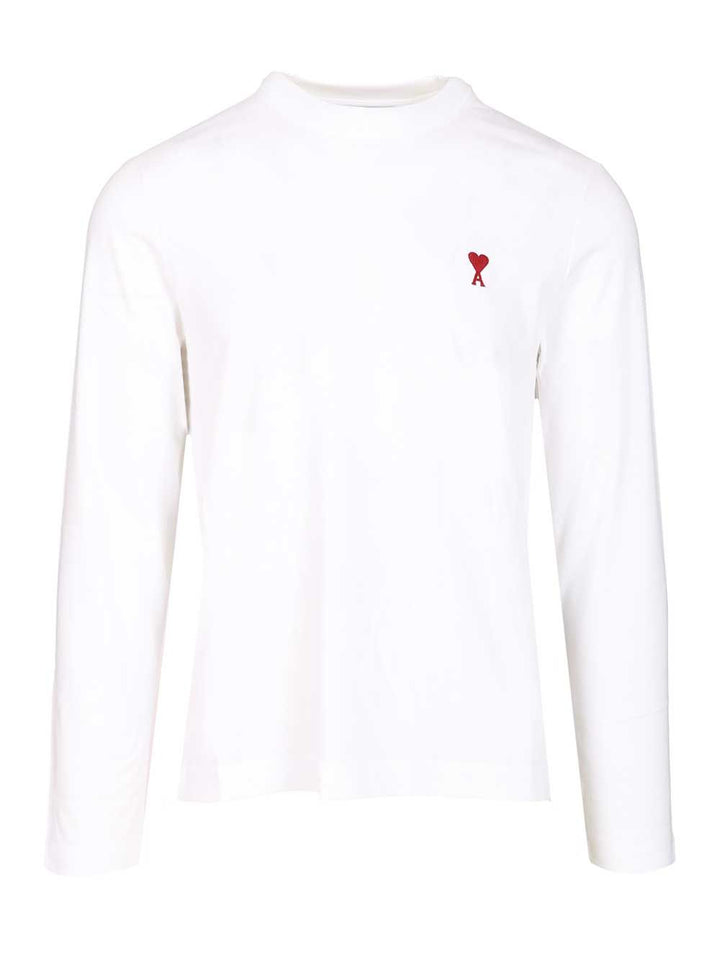 Ami Long-Sleeved T-Shirt - White | fbb95ff51412a9f37f3deabe04b1ea036658aef2