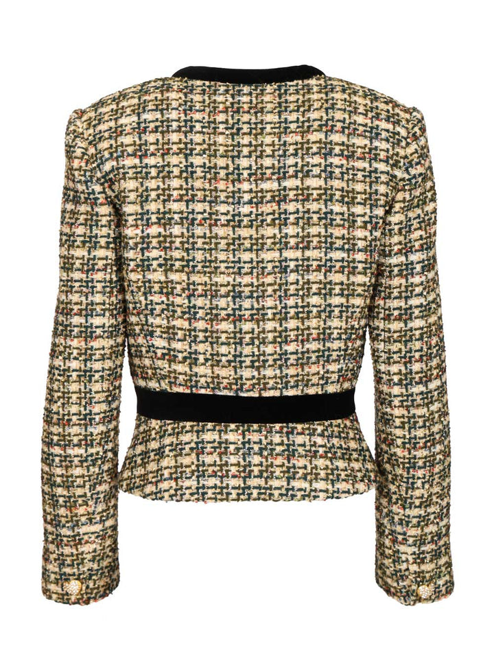 Valentino Garavani Velvet Bow Tweed Jacket Jackets - Multicolor | 1e0aa82f64423792379c81f5effdfe96c9623449