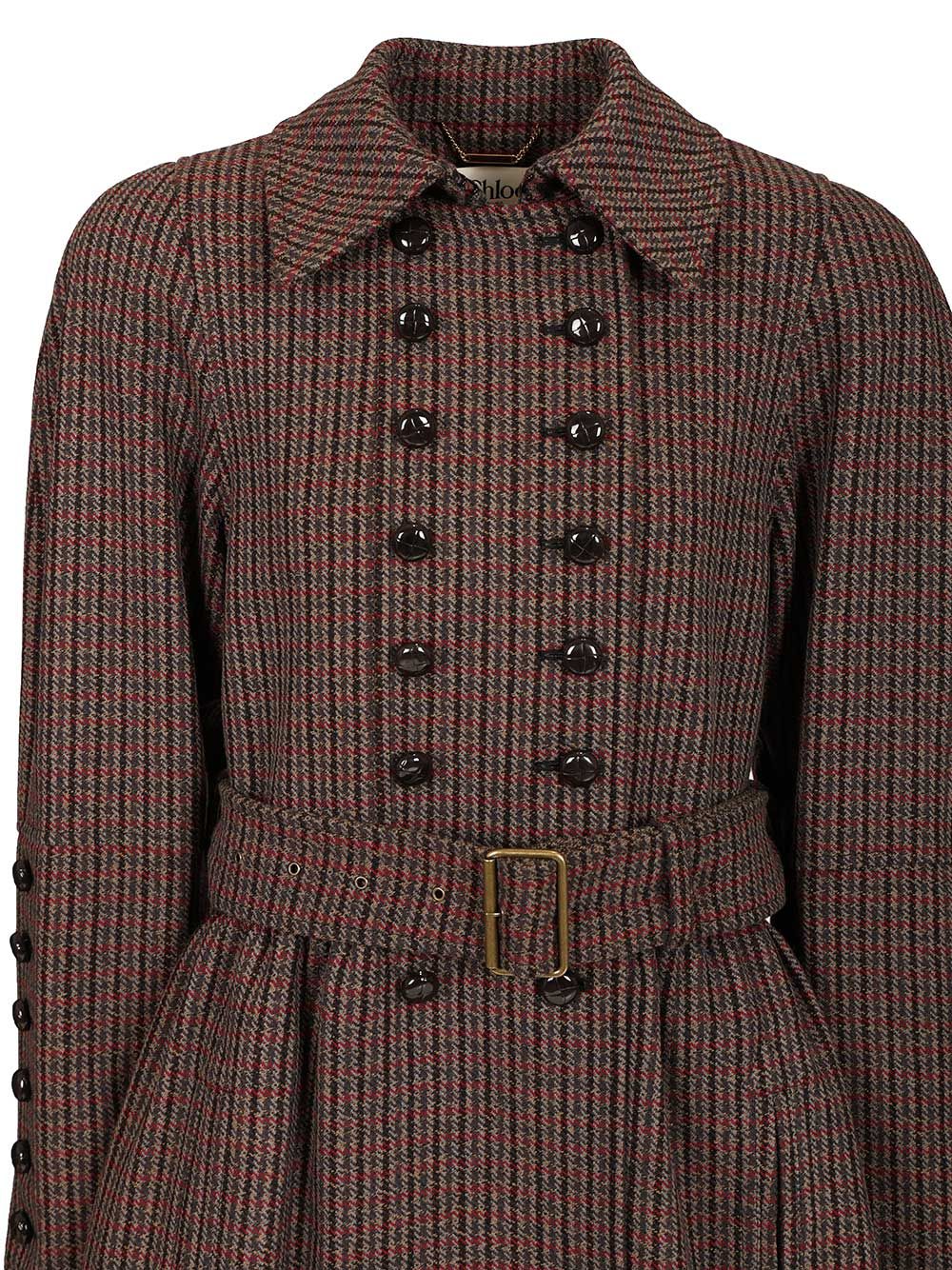 Chloe' Double-Breasted Coat Coats - Grey | 4b04d50a3eb70270ee4605d4582fd7387a589591