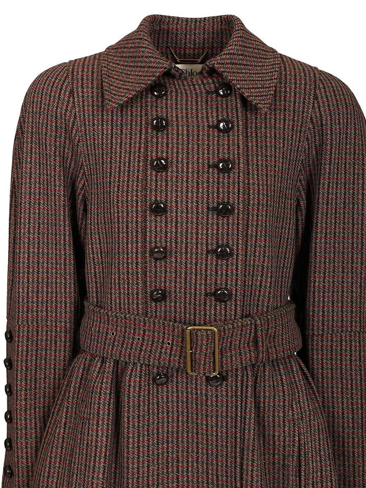 Chloe' Double-Breasted Coat Coats - Grey | 4b04d50a3eb70270ee4605d4582fd7387a589591