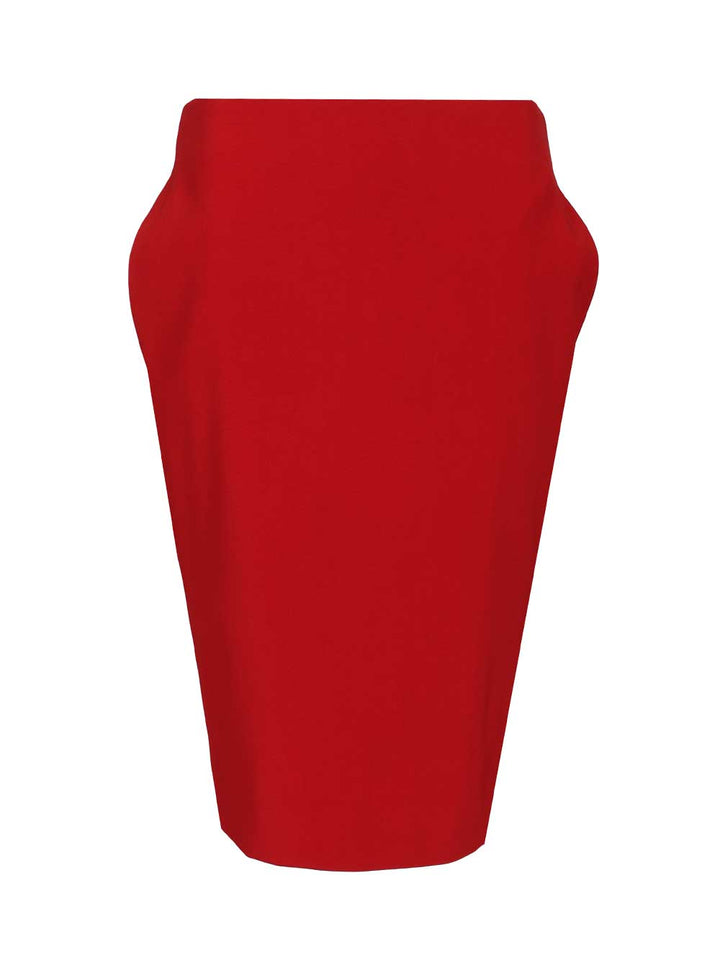 Saint Laurent Satin Pencil Skirt Skirts - Red | 6763f43e410b25fd3652c6135e40af7556423f15