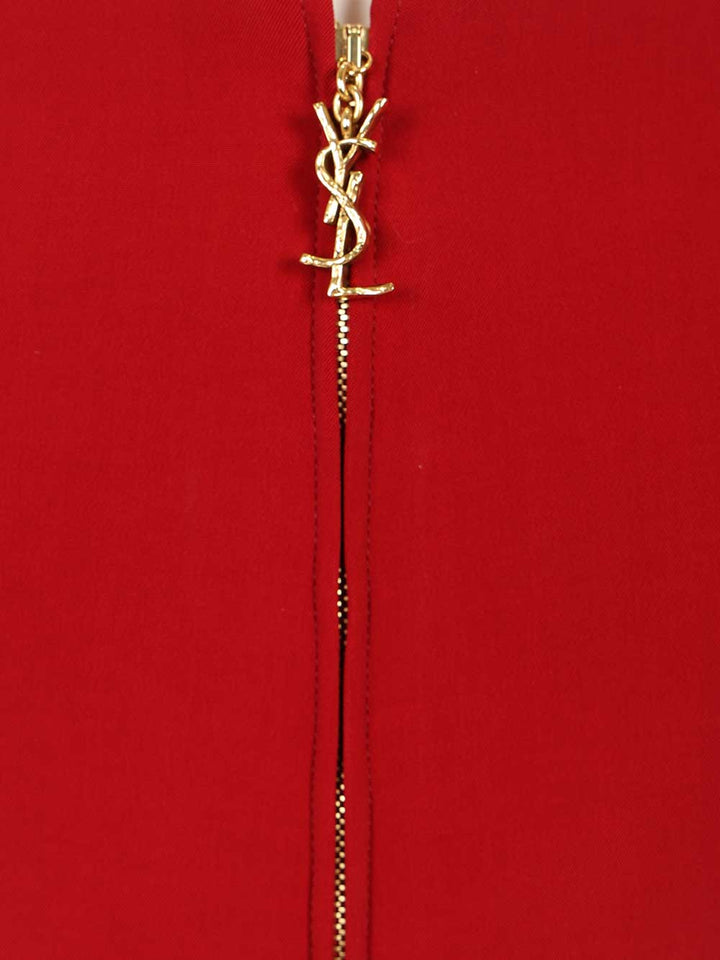 Saint Laurent Satin Pencil Skirt Skirts - Red | 546b4ef41fbde517c99c6a53f03c9b59cd61df4f