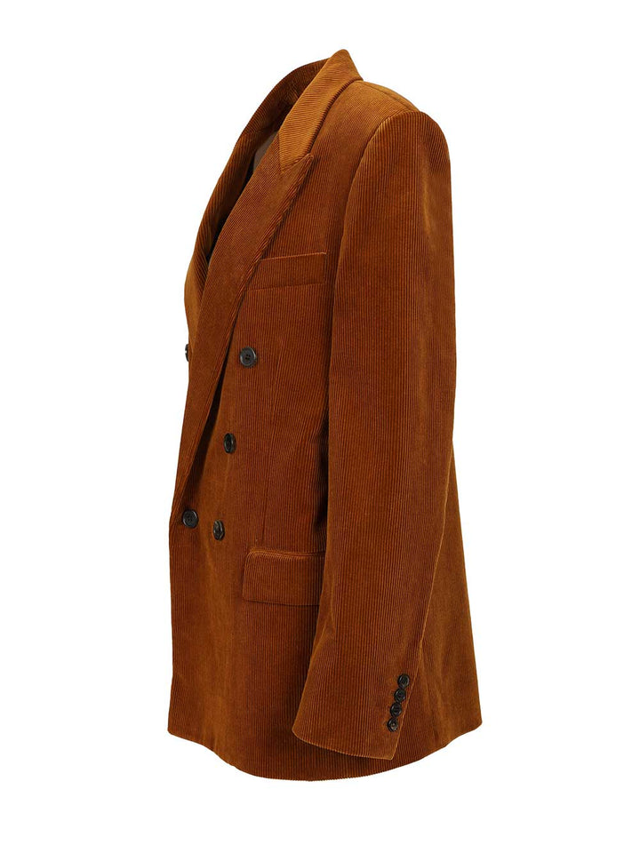 Saint Laurent Corduroy Jacket Jackets - Brown | d4728a45af4257467fccc203cb414f654a96e31e