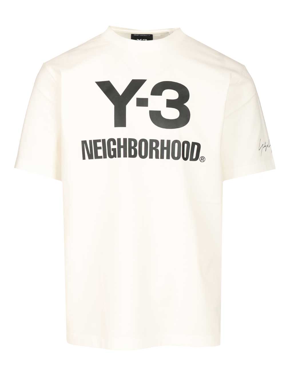 Adidas Y-3 Nbhd Logo T-Shirt - White | d1d75567fdd87d2ceb02a492201a87523b62bb61