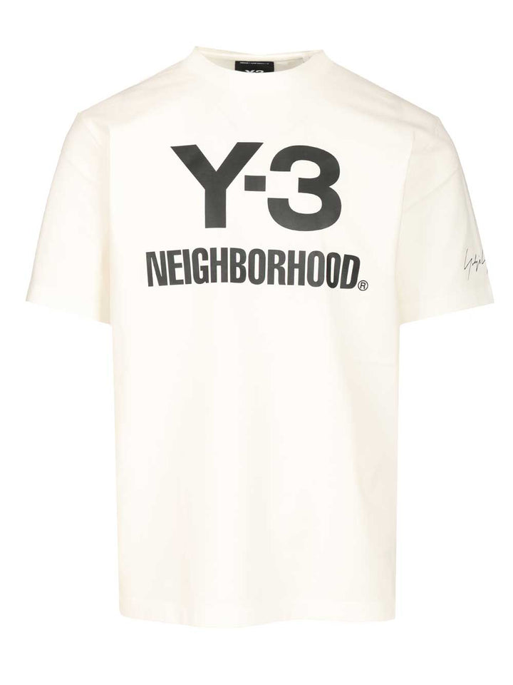 Adidas Y-3 Nbhd Logo T-Shirt - White | d1d75567fdd87d2ceb02a492201a87523b62bb61