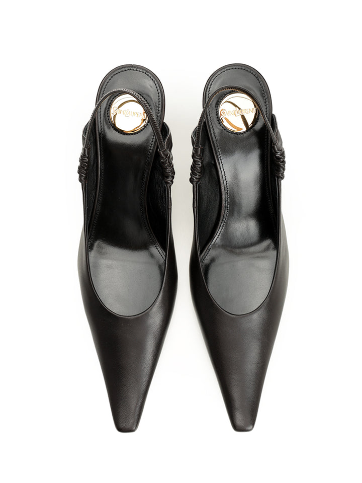 Saint Laurent Anne-Marie Décolleté Pumps - Brown | 25a66e3bf674b5eb8592e99436a219669da49475