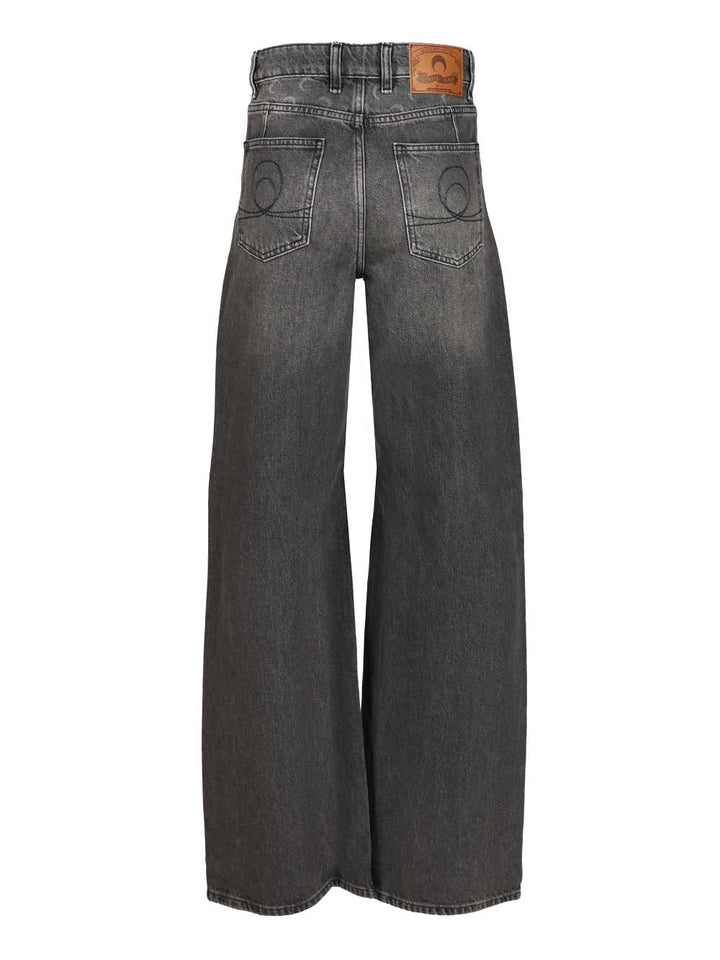 Marine Serre Moon Laser Jeans - Grey | 79a209d7391f78b32e544360ded1d7a342124348