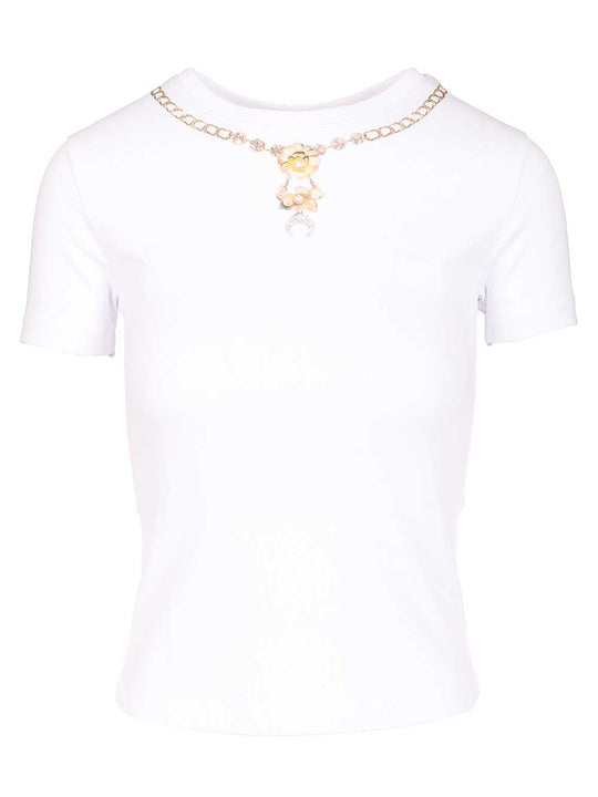 Trompe L'œIl Jewelry Jersey Baby Fit T-Shirt White