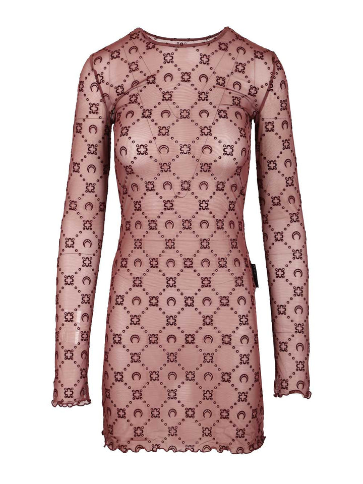 Marine Serre Moonogram Mini Crewneck Dress Dresses - Violet | a2221d6a81b024d50c7f47f3b7baec8f0a3f01cc