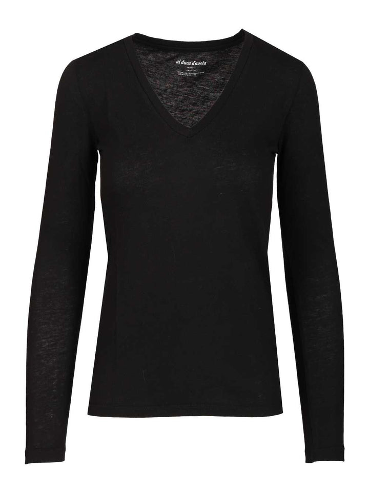 Al Duca D'Aosta V-Neck T-Shirt - Black | 2be27f456d2c3cf9751332eb4ba2d11859e73ee2