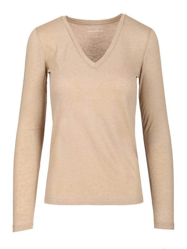 V-Neck T-Shirt Beige