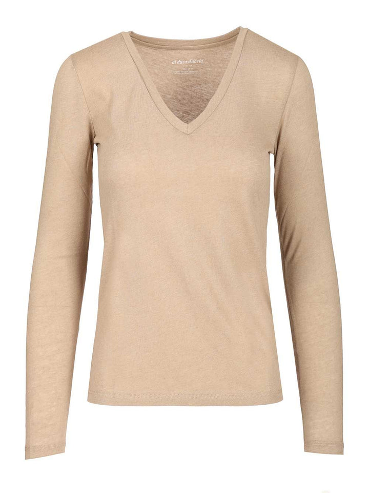 Al Duca D'Aosta V-Neck T-Shirt - Beige | ece10151bb1d4b2a4d98cb6050684420b0ea76fb