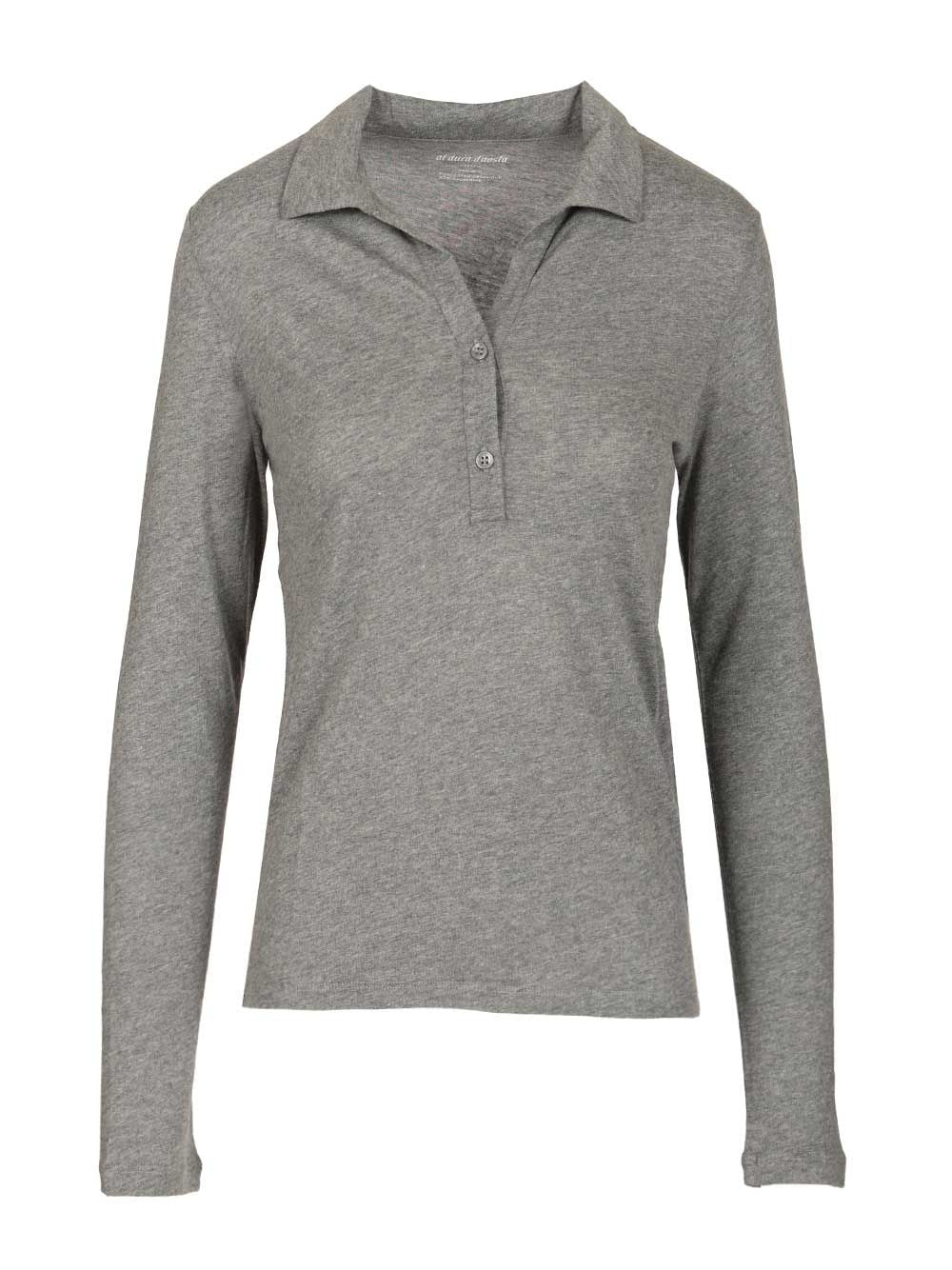 Al Duca D'Aosta Cotton And Cashmere Polo Shirt T-Shirt - Grey | ef97f08ffbc0cf8890426fb6bca63da0396580fa