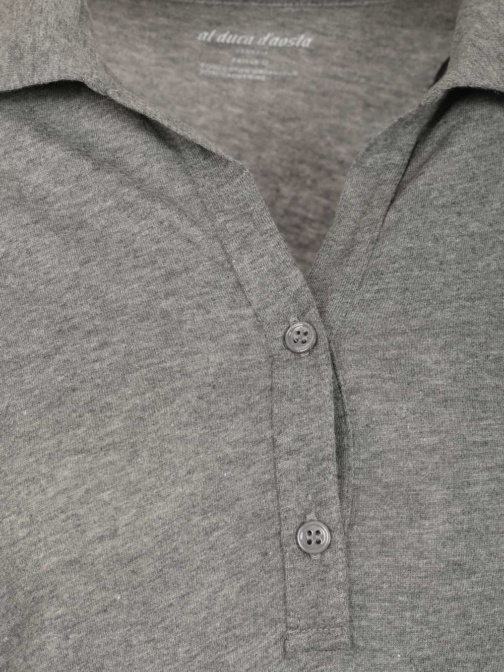 Al Duca D'Aosta Cotton And Cashmere Polo Shirt T-Shirt - Grey | 3b469119f4b63afb0b3ccc57d4610f48a8e5fe0c