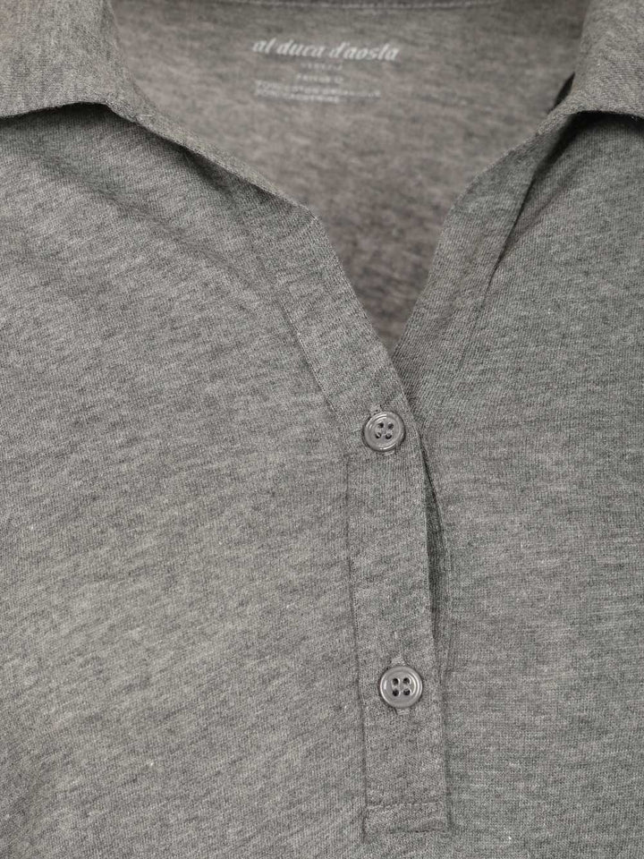 Al Duca D'Aosta Cotton And Cashmere Polo Shirt T-Shirt - Grey | 3b469119f4b63afb0b3ccc57d4610f48a8e5fe0c