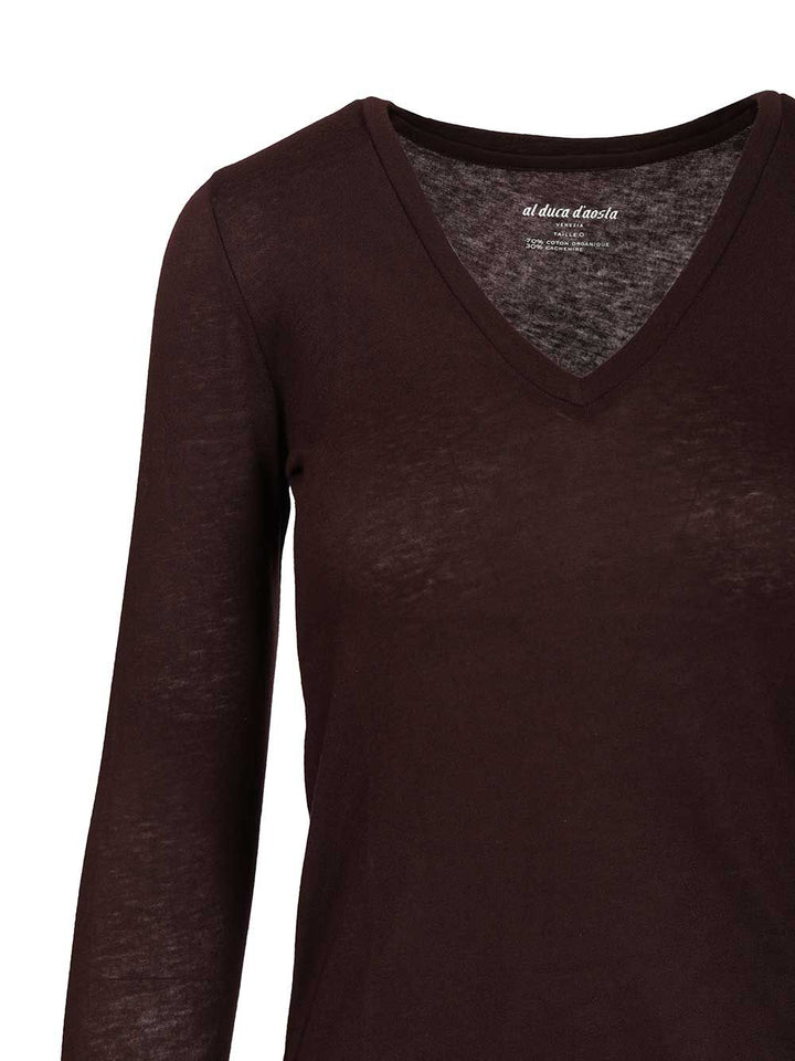Al Duca D'Aosta V-Neck T-Shirt - Violet | 7d57be6fd5316f22118e91f53fcf271981a8d57a