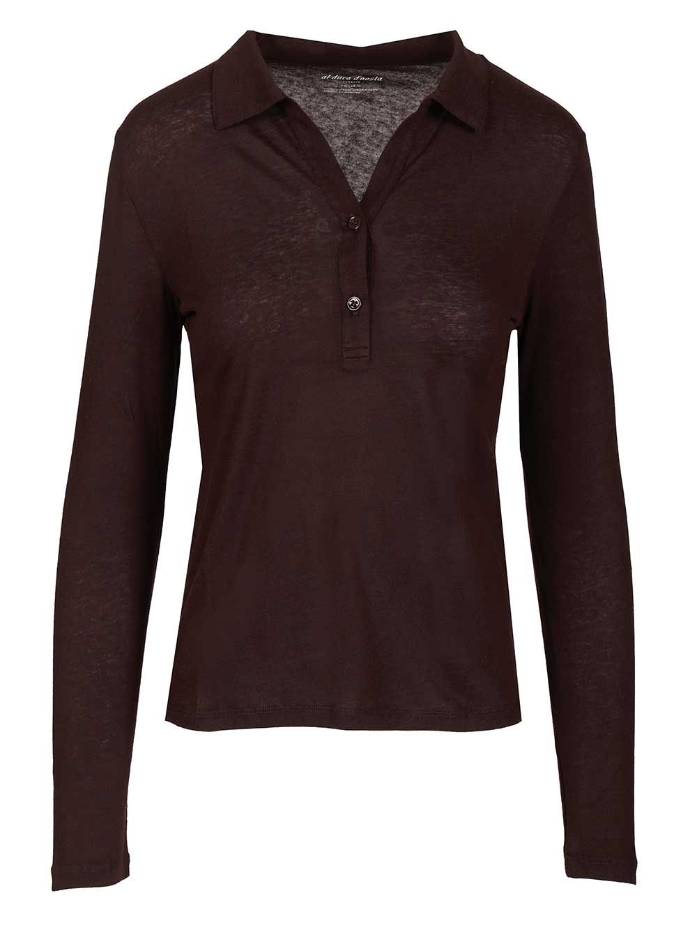 Al Duca D'Aosta Cotton And Cashmere Polo Shirt T-Shirt - Violet | 0287857ca6655076a2a3d6cf88ae8c9665a1cd75