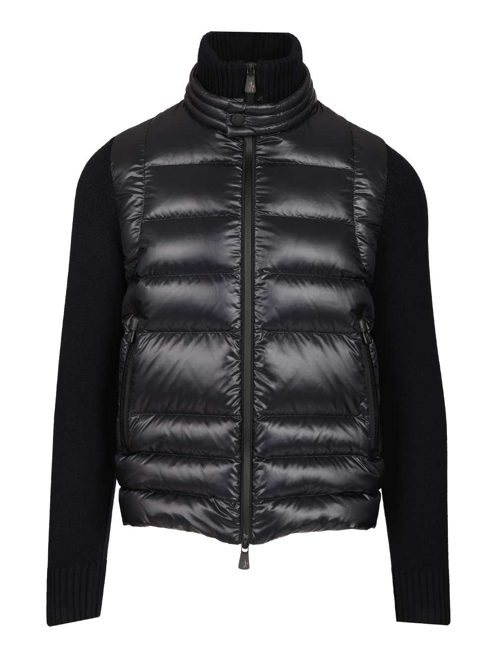 Moncler Grenoble Padded Cardigan Knitwear - Blue | 616589b69c75b4ca6e7378a28be8319e8882d0cd