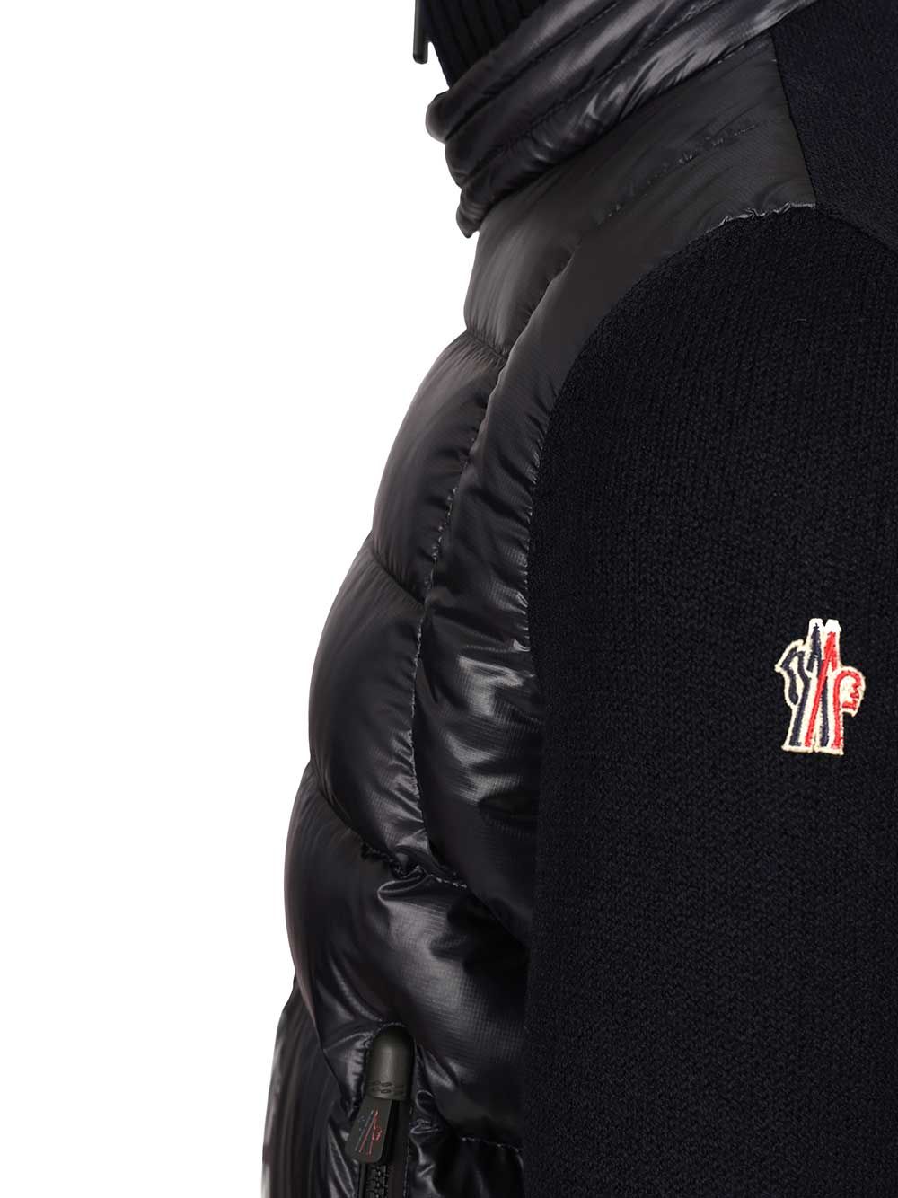 Moncler Grenoble Padded Cardigan Knitwear - Blue | 7c01db62b2008c87614185aefc7215093ea2546c