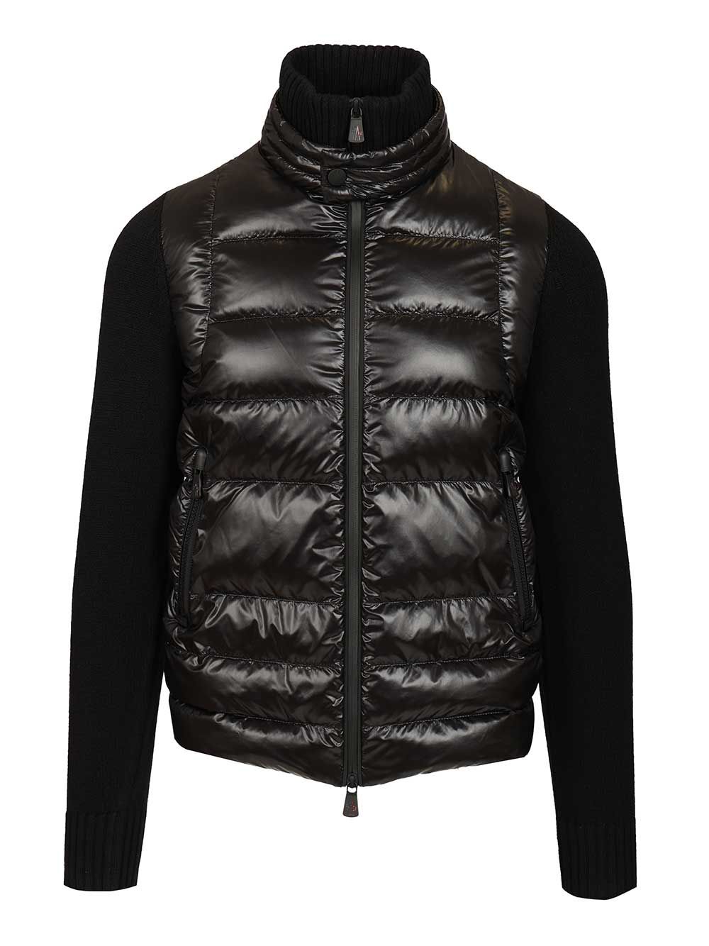 Moncler Grenoble Padded Cardigan Knitwear - Black | 25d2e6e7cc977abc20994e2bce3783f036b82f1c