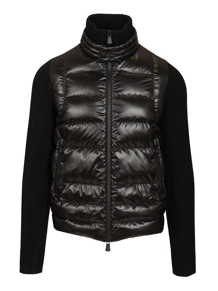 Moncler Grenoble Padded Cardigan Knitwear - Black | 25d2e6e7cc977abc20994e2bce3783f036b82f1c