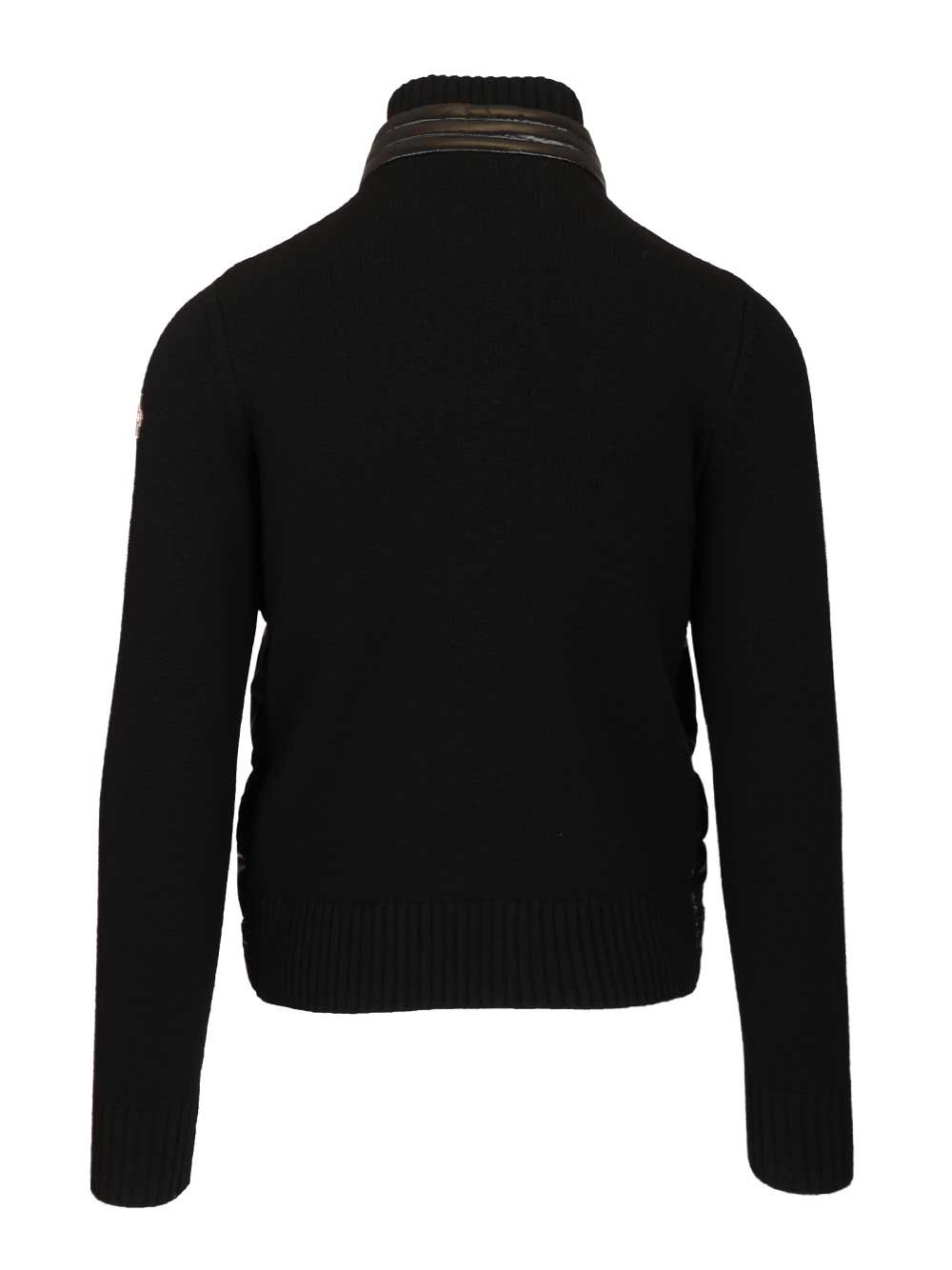 Moncler Grenoble Padded Cardigan Knitwear - Black | 220c1c55660ea74af89041520ec48cff4d06a284