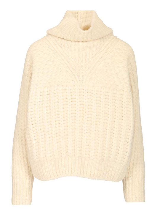 Turtleneck Sweater Knitwear White