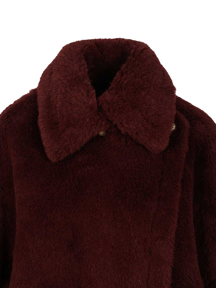 Max Mara Alpaca And Wool Teddy Fabric Cape Scarves And Foulards - Violet | 1f6843546de78453fa79bbcfc44508e1a4de0485