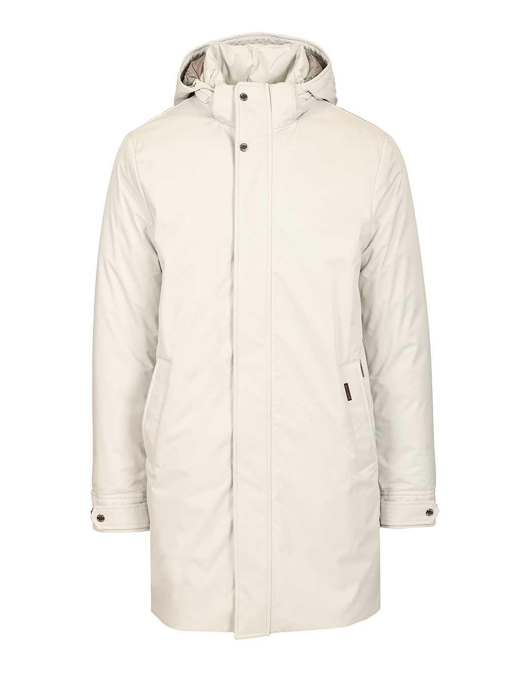 Moorer Vermont-Ads Long Down Jacket Coats - White | 801a2e1285117ce41562ce238377e0afa92b5d64