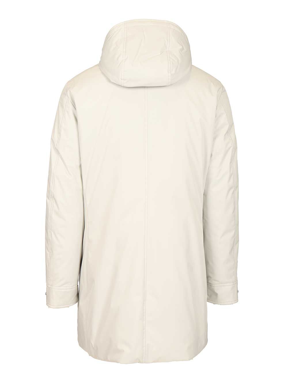 Moorer Vermont-Ads Long Down Jacket Coats - White | 4706346f018ddd46db31cfbf6d3cb25589f391f4