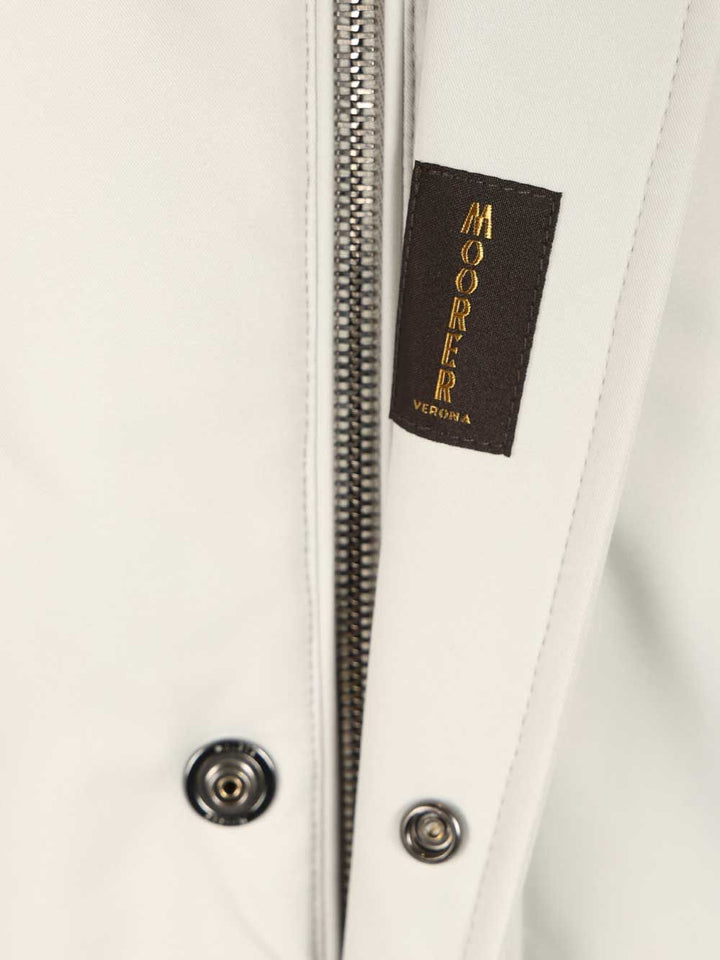 Moorer Vermont-Ads Long Down Jacket Coats - White | 785a2ffd4770fb55e7ffb77de6ff0881ef4f0cf4