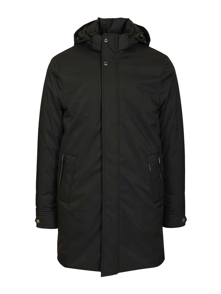 Moorer Vermont-Ads Long Down Jacket Coats - Black | 6bceb18034bd9c60c2643a4095ab11a63e01b917