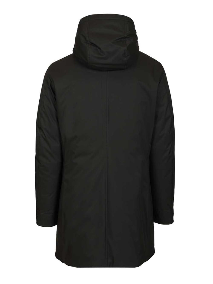 Moorer Vermont-Ads Long Down Jacket Coats - Black | b28e90eac802f69be11deb485e9cecf94011d187