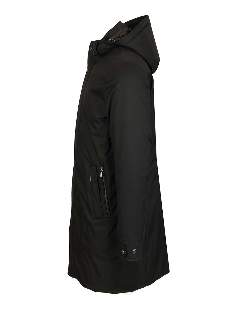 Moorer Vermont-Ads Long Down Jacket Coats - Black | 4cd904f08c0f8dfe01df8cf0f484c26342d2ae2c