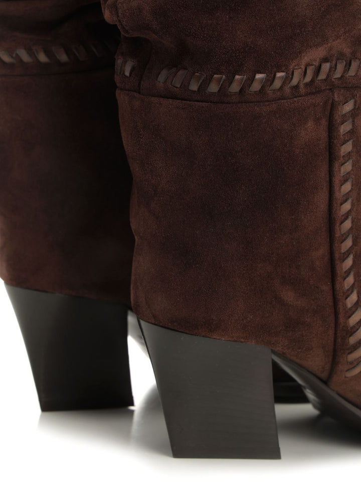 Jimmy Choo Hart Stitch Suede Boots - Brown | 4ab3026ddd73953819da364163c5ae95859f7b22