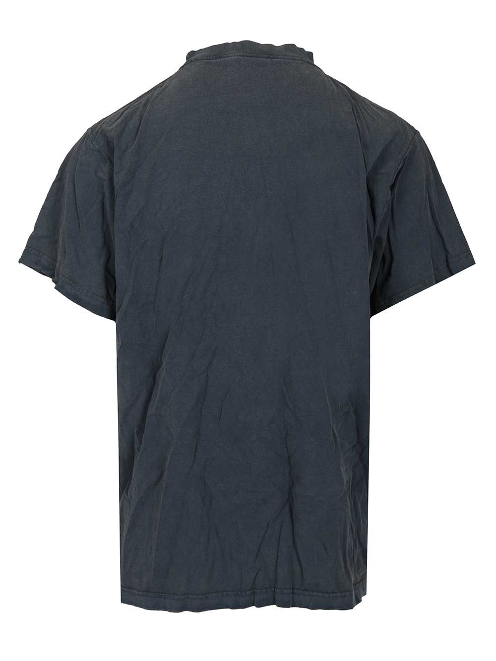 Balenciaga “Luxury Script Oversize” T-Shirt - Blue | ad371af32cbc6f2d3ec883f5cc6038a881f7aad7